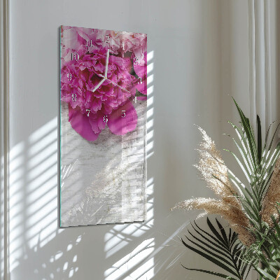Vertical wall clock Peony
