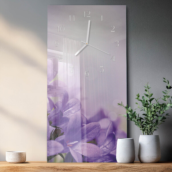 Vertical wall clock Flower