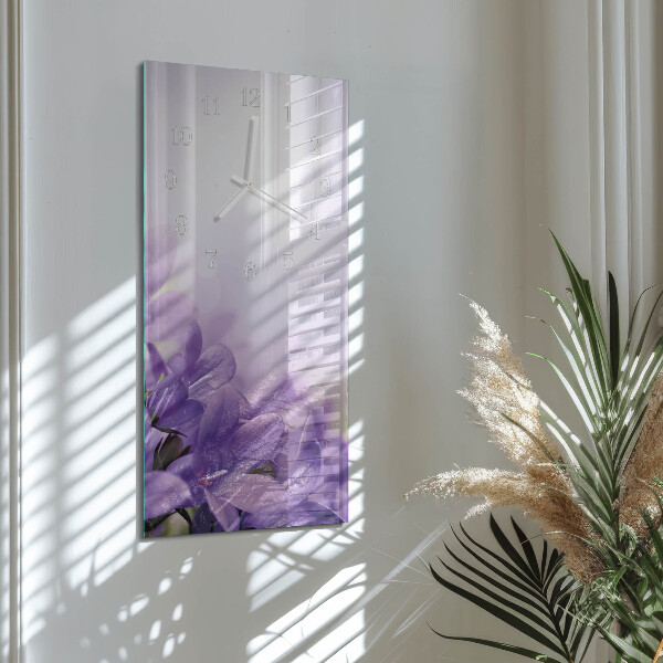 Vertical wall clock Flower