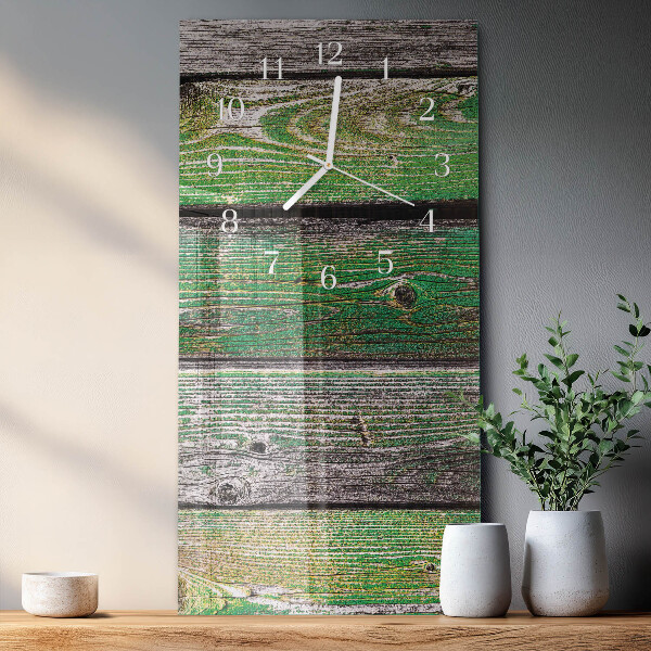 Vertical wall clock Wooden Boards