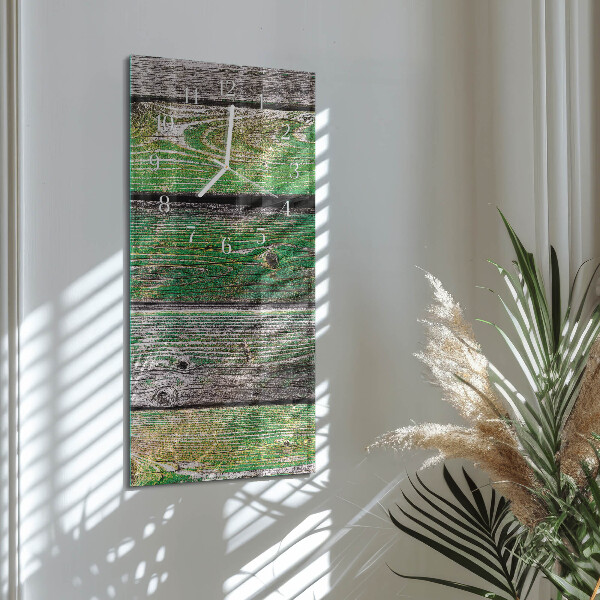 Vertical wall clock Wooden Boards