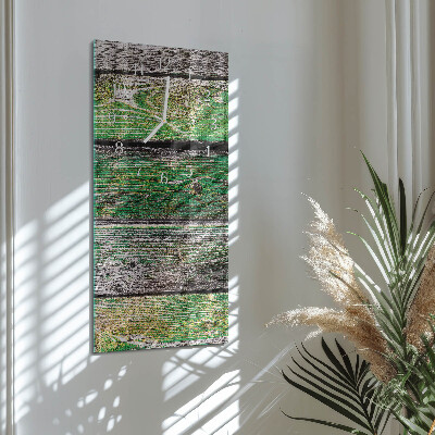 Vertical wall clock Wooden Boards