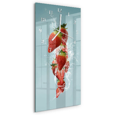 Vertical wall clock Strawberry