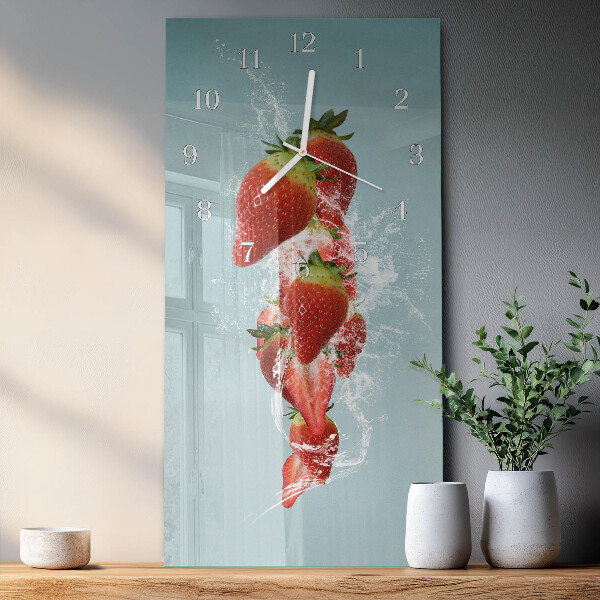 Vertical wall clock Strawberry