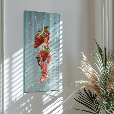 Vertical wall clock Strawberry