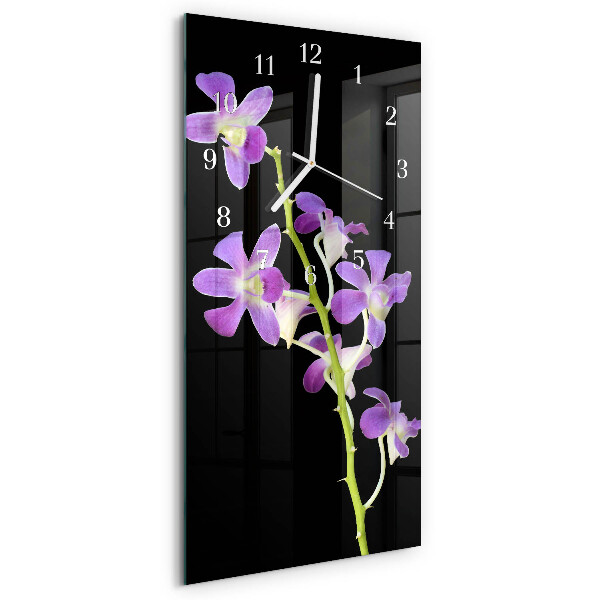 Vertical wall clock Flowers