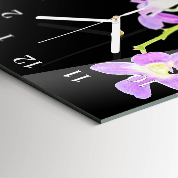 Vertical wall clock Flowers