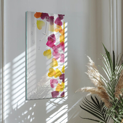 Vertical wall clock Colorful Hearts