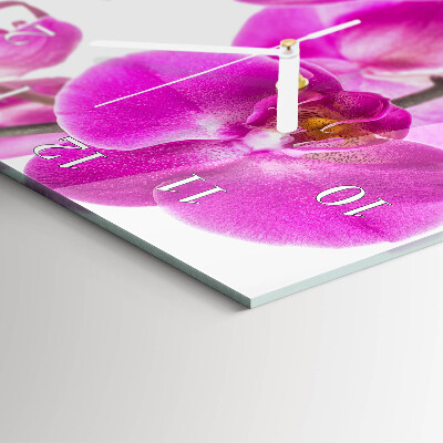Vertical wall clock Orchids