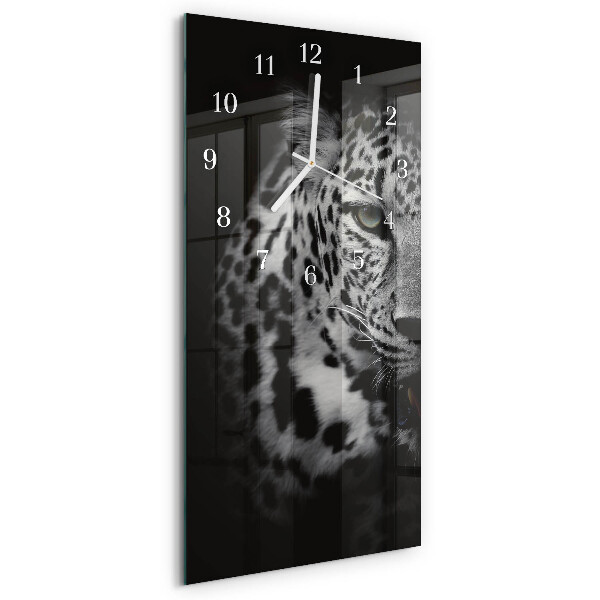 Vertical wall clock Tiger