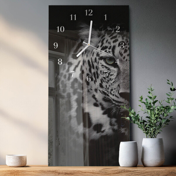 Vertical wall clock Tiger
