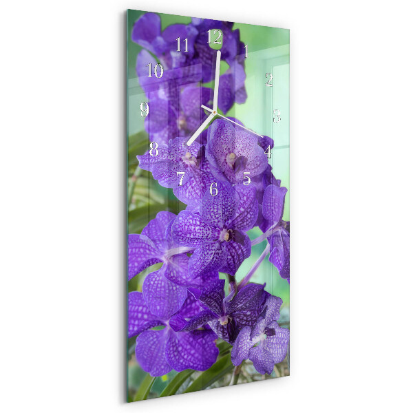 Vertical wall clock Flowers