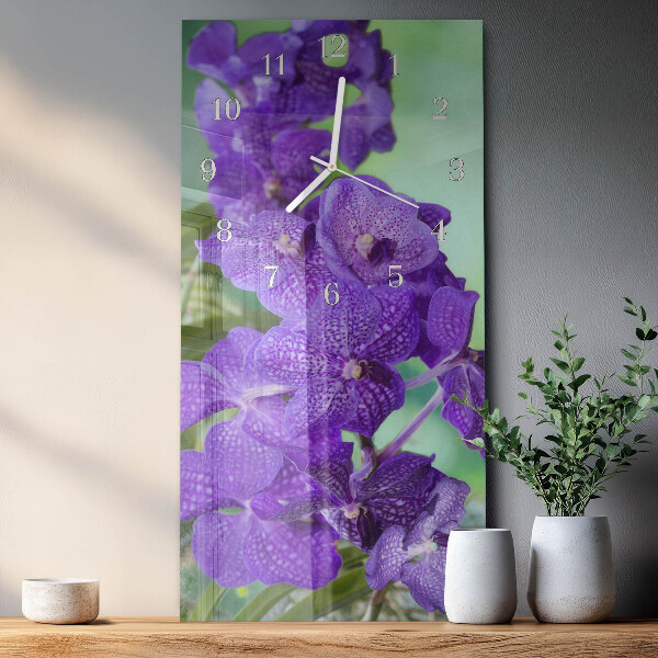 Vertical wall clock Flowers