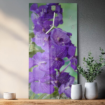 Vertical wall clock Flowers