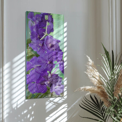 Vertical wall clock Flowers