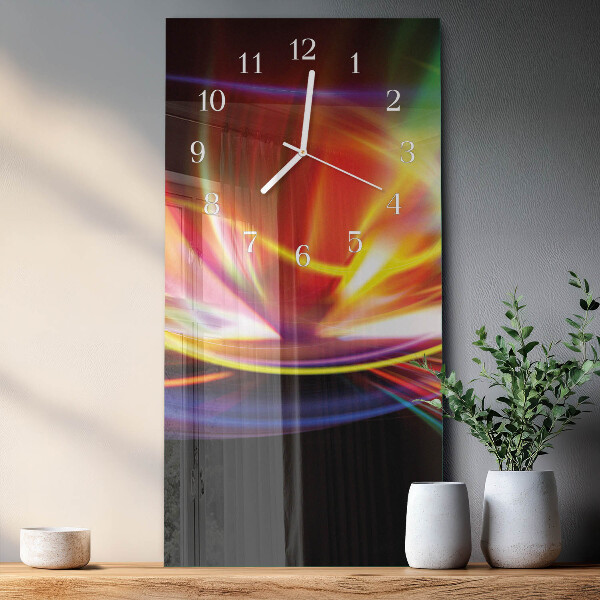 Vertical wall clock Abstract Art
