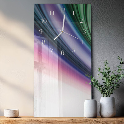Vertical wall clock Abstract Lines