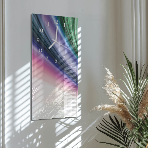 Vertical wall clock Abstract Lines