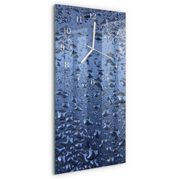 Vertical wall clock Wet Glass