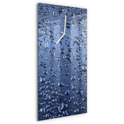 Vertical wall clock Wet Glass