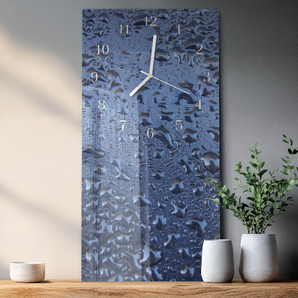 Vertical wall clock Wet Glass