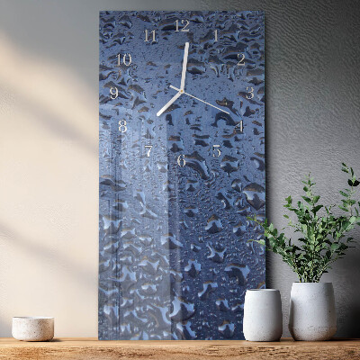 Vertical wall clock Wet Glass
