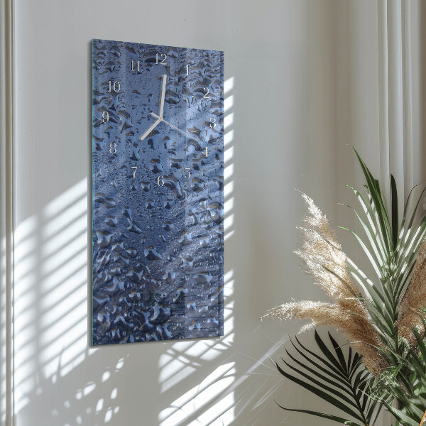 Vertical wall clock Wet Glass
