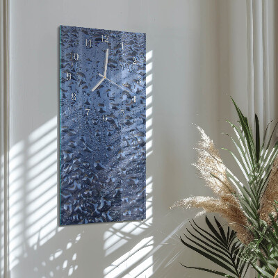 Vertical wall clock Wet Glass
