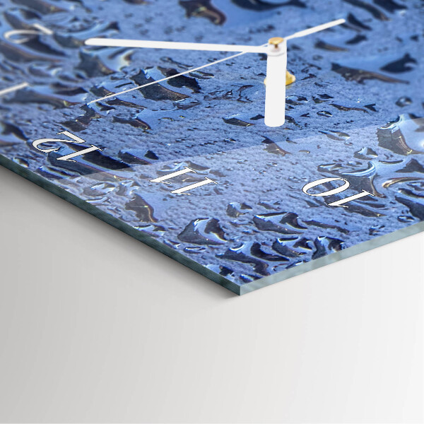 Vertical wall clock Wet Glass