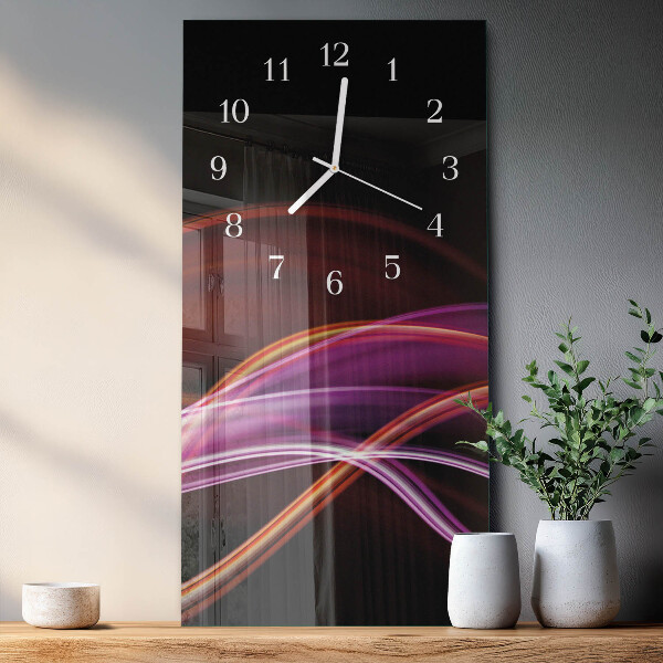 Vertical wall clock Abstract Art
