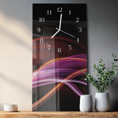 Vertical wall clock Abstract Art