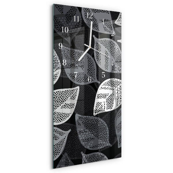 Vertical wall clock Plant Leaves