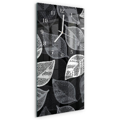 Vertical wall clock Plant Leaves