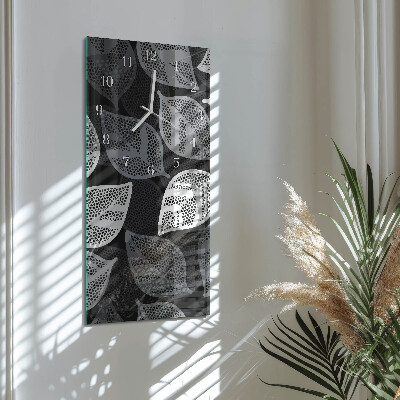 Vertical wall clock Plant Leaves