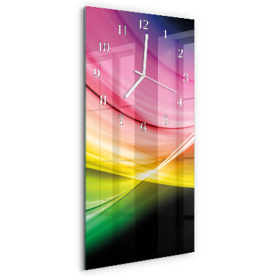 Vertical wall clock Abstract Lines