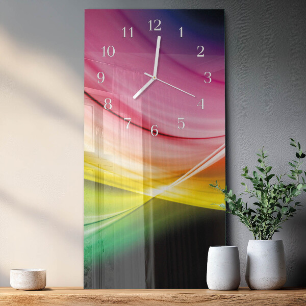 Vertical wall clock Abstract Lines