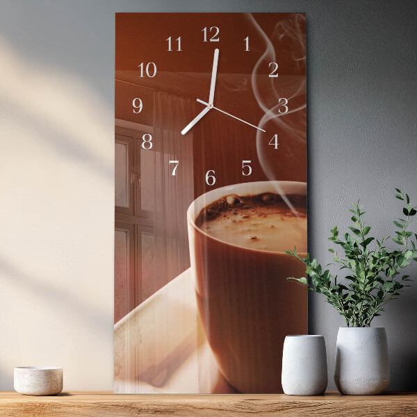 Vertical wall clock Coffee