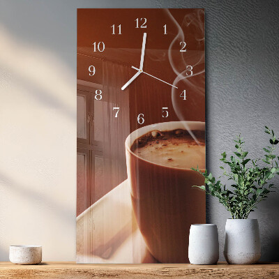Vertical wall clock Coffee