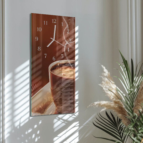 Vertical wall clock Coffee