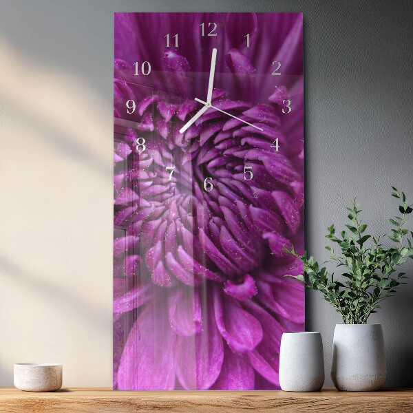 Vertical wall clock Peony