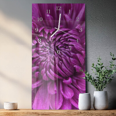 Vertical wall clock Peony