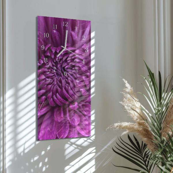 Vertical wall clock Peony