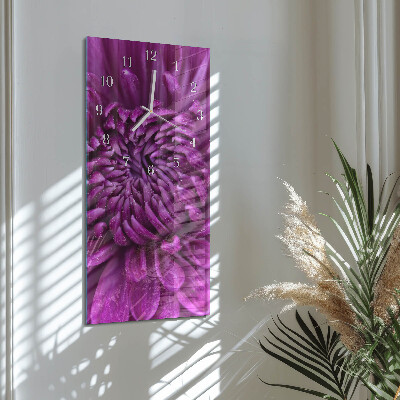 Vertical wall clock Peony