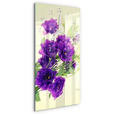 Vertical wall clock Flowers