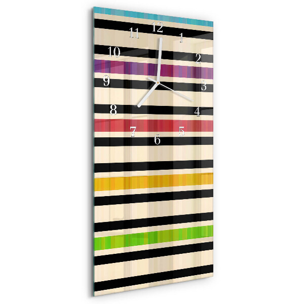 Vertical wall clock Stripes