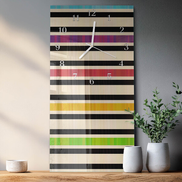 Vertical wall clock Stripes