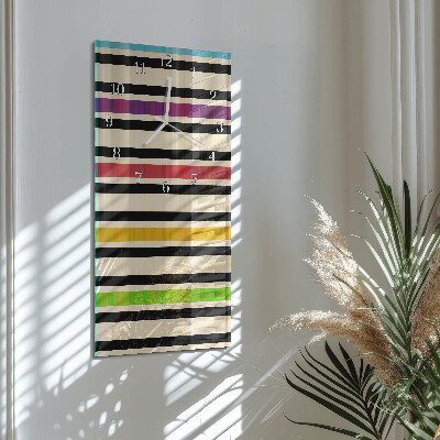 Vertical wall clock Stripes