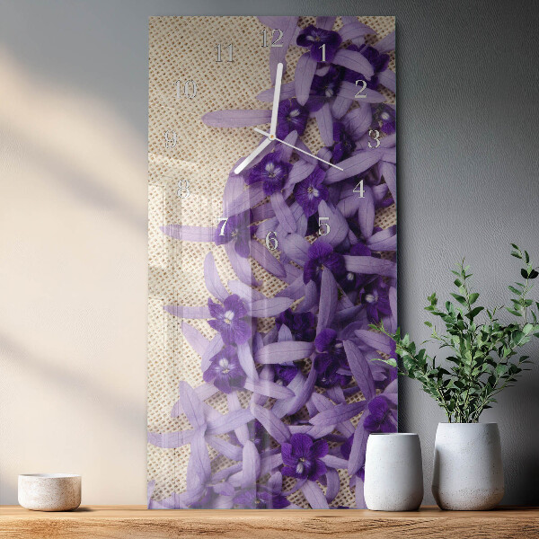 Vertical wall clock Lavender