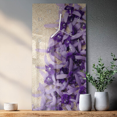 Vertical wall clock Lavender