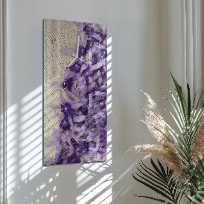 Vertical wall clock Lavender
